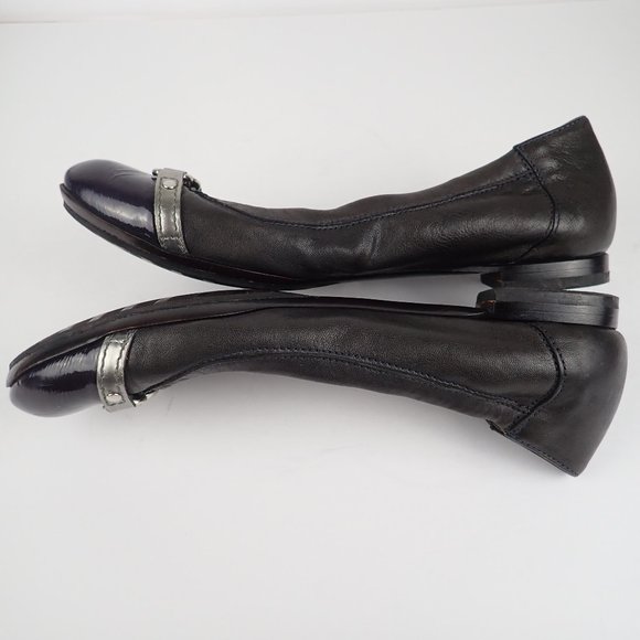 AGL Attilio Giusti Leombruni Ballet Flat Womens 39 US 9  Leather Purple Cap Shoe - Picture 8 of 11